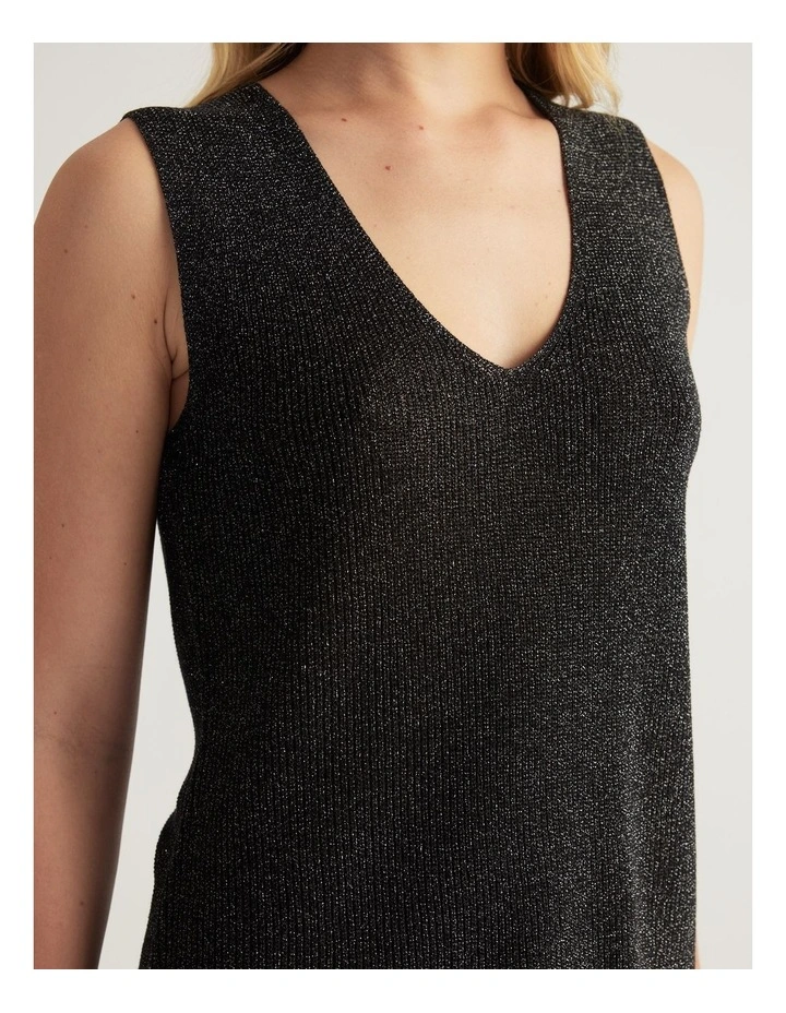 Bri Metallic Knit Tank image 3