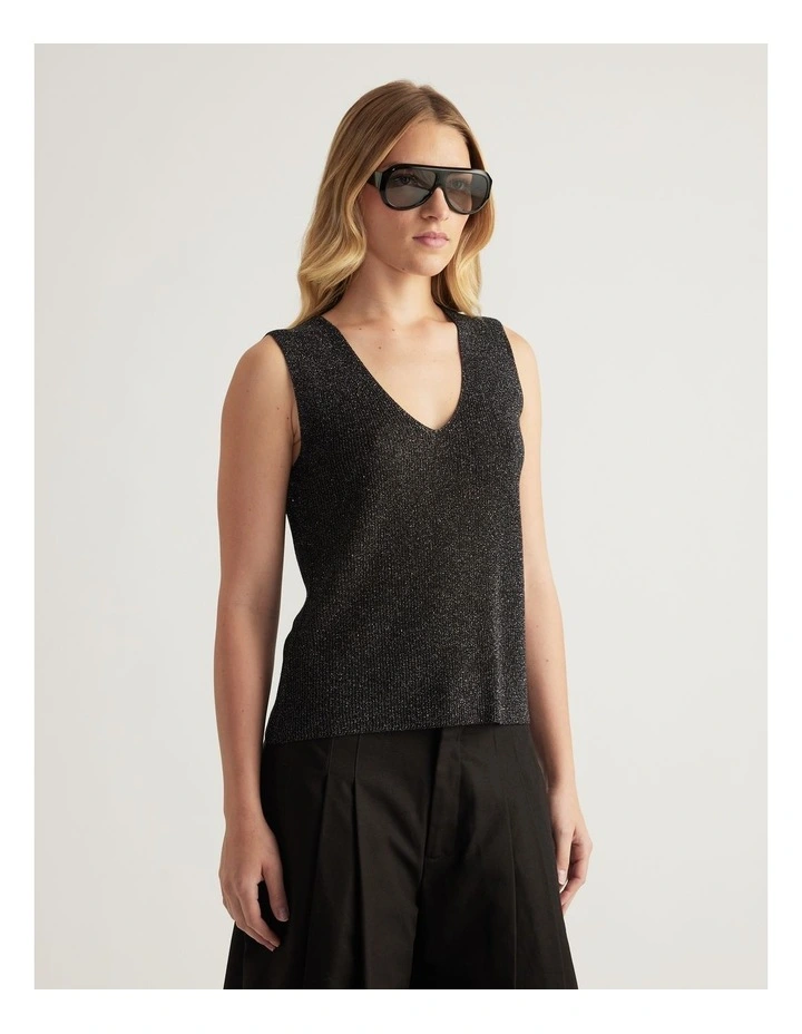 Bri Metallic Knit Tank image 4