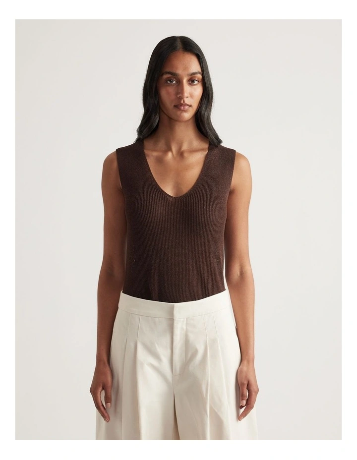 Bri Metallic Knit Tank image 4