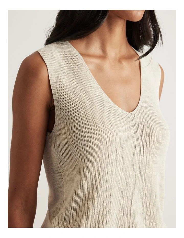 Bri Metallic Knit Tank image 3
