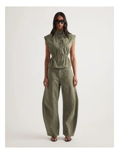Mia Denim Cinched Waist Vest
