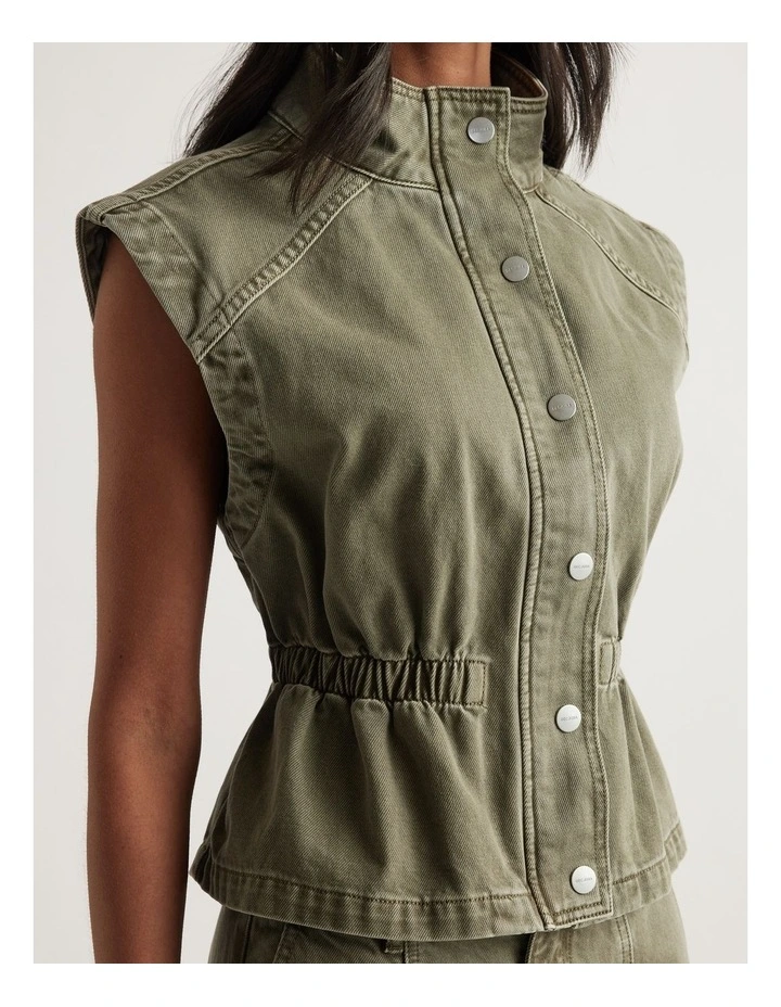 Mia Denim Cinched Waist Vest image 3