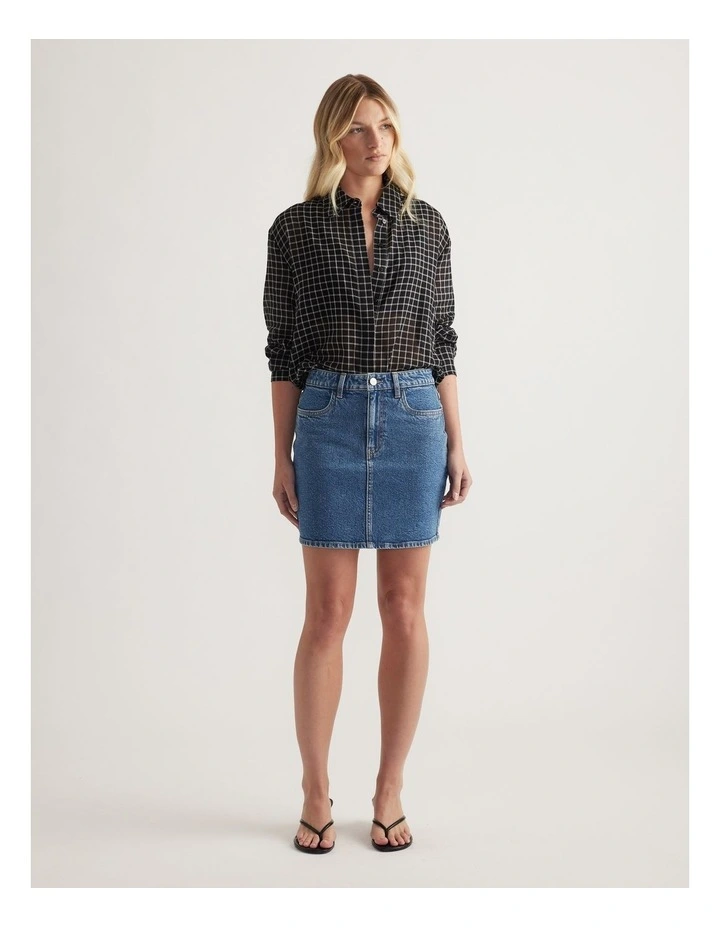 Tash Denim Mini Skirt image 1