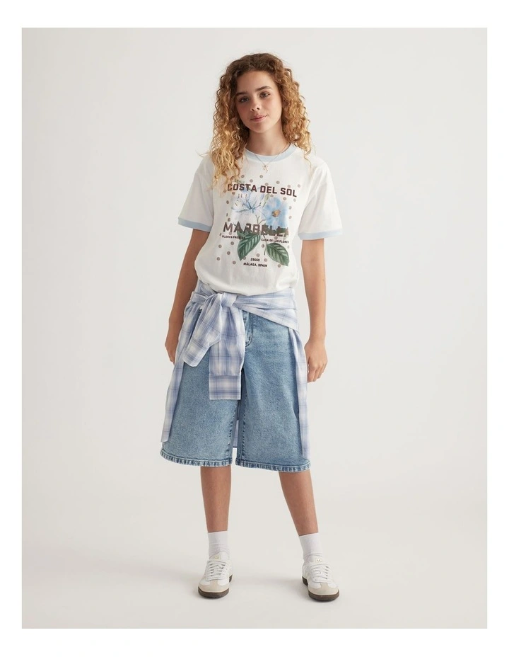 Girls Oversized Beach Tee image 1
