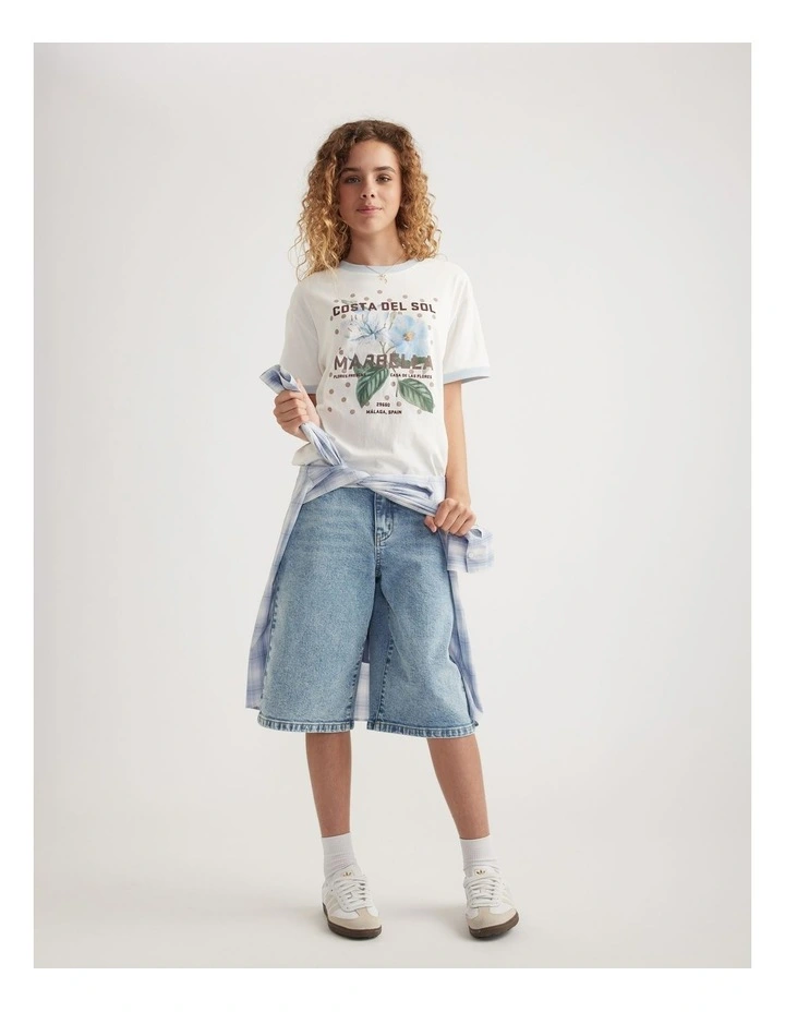 Girls Oversized Beach Tee image 5