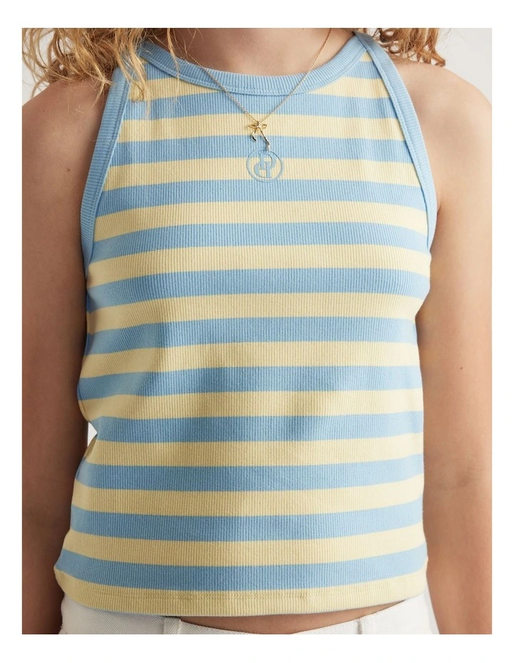 Girls Ava Rib Racer Tank image 3