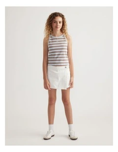 Girls Ava Rib Racer Tank