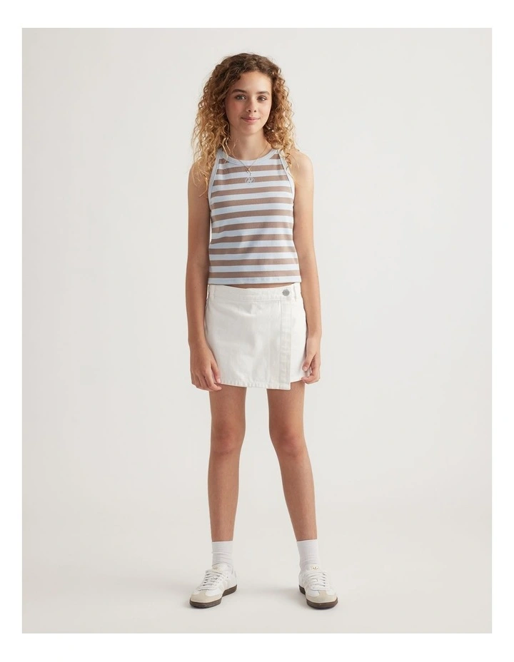 Girls Ava Rib Racer Tank image 1