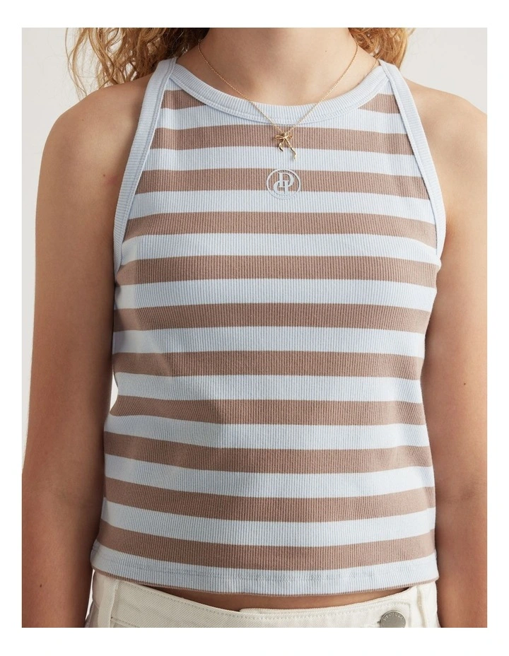 Girls Ava Rib Racer Tank image 3