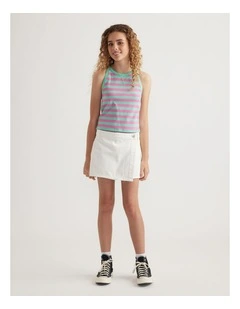 Girls Ava Rib Racer Tank