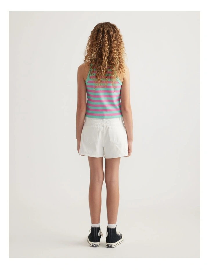 Girls Ava Rib Racer Tank image 2