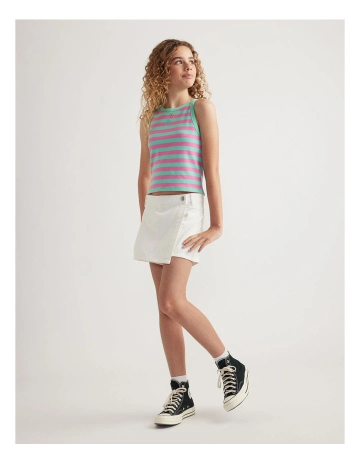 Girls Ava Rib Racer Tank image 5