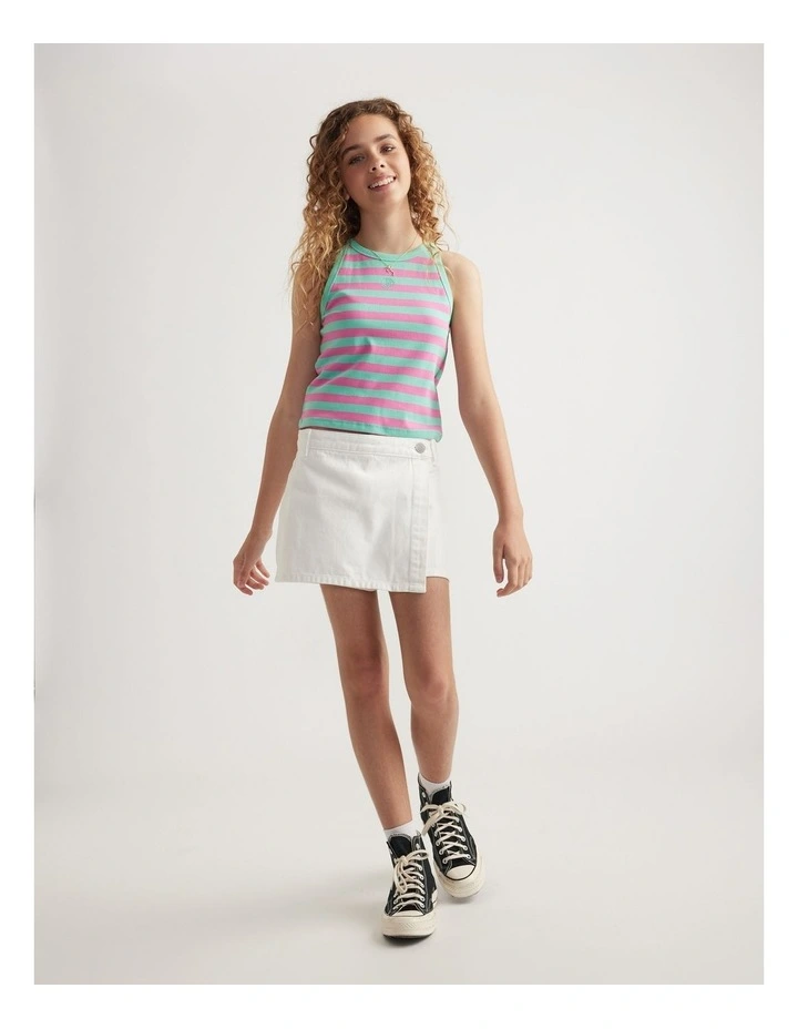 Girls Ava Rib Racer Tank image 6