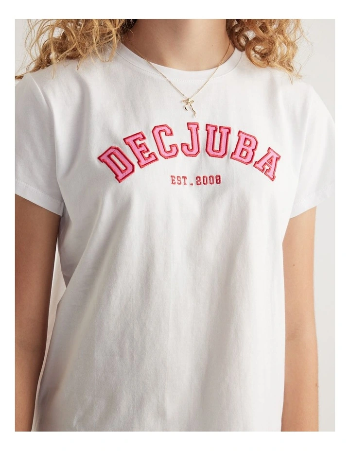 Girls Decjuba Logo Tshirt image 3
