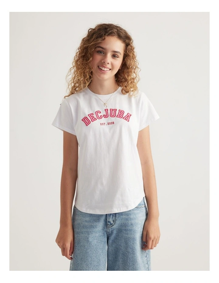 Girls Decjuba Logo Tshirt image 4