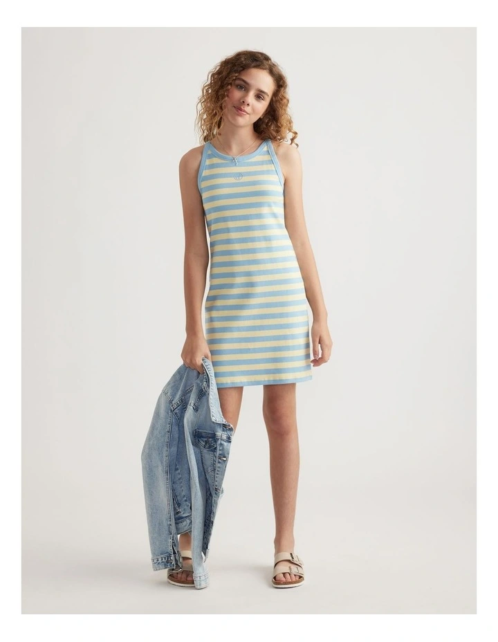 Girls Ava Rib Racer Tank Dress image 1