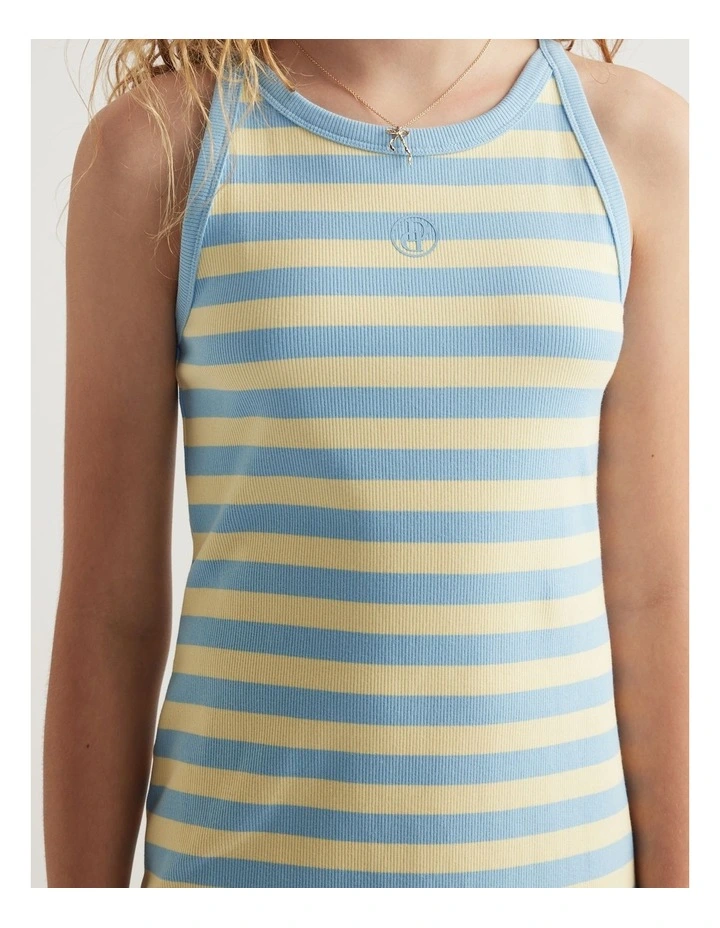 Girls Ava Rib Racer Tank Dress image 3