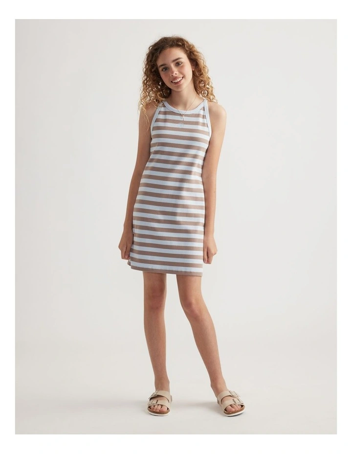 Girls Ava Rib Racer Tank Dress image 1