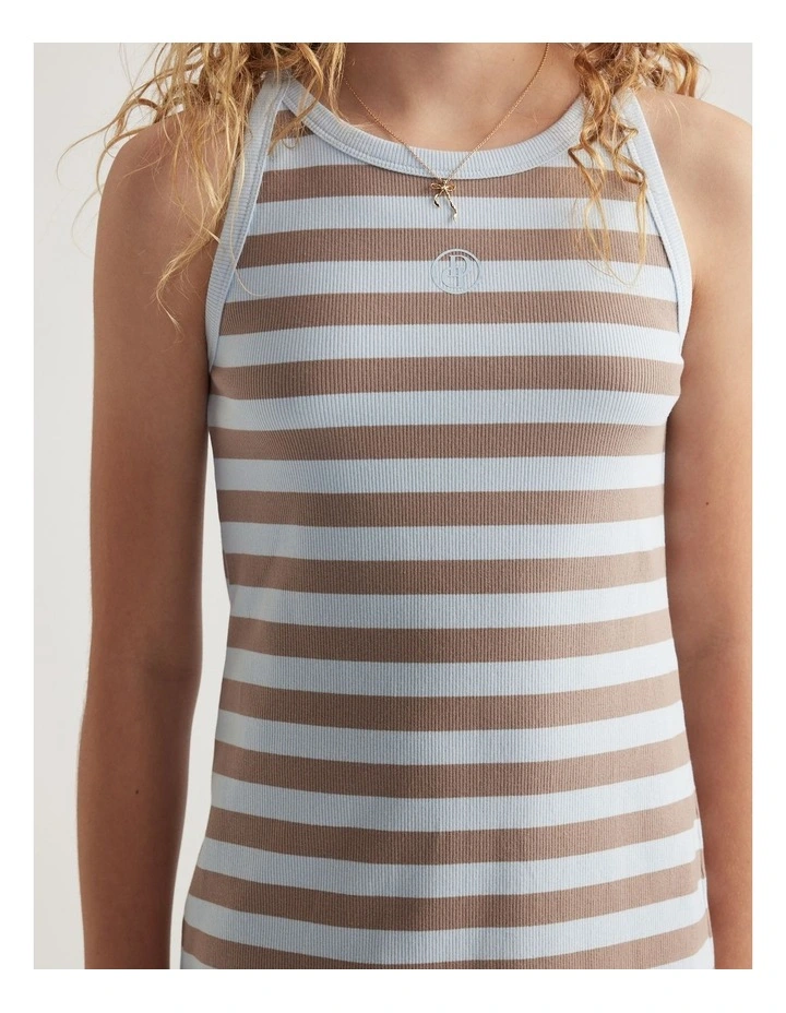 Girls Ava Rib Racer Tank Dress image 3