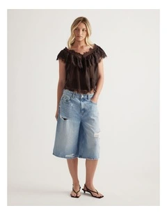 Nina Lace Ruffle Top
