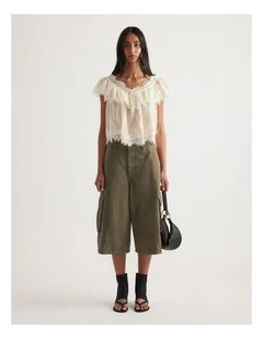 Nina Lace Ruffle Top