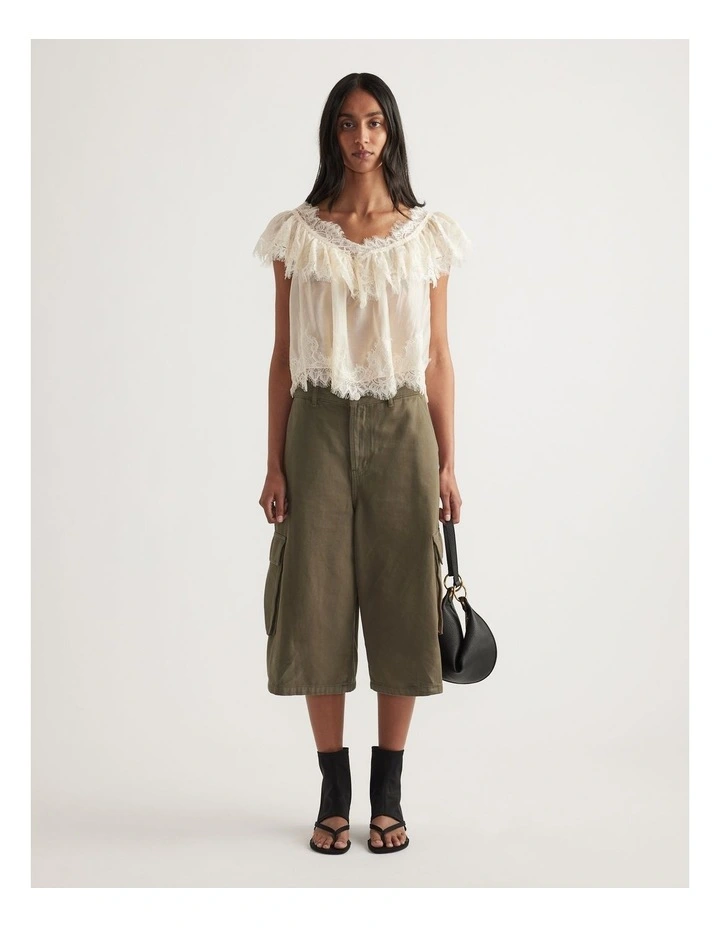 Nina Lace Ruffle Top image 1