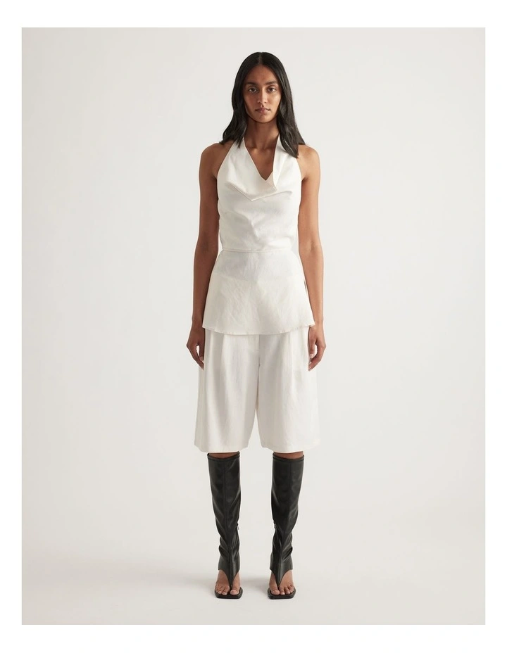 Gwen Linen Blend Halter Top image 1
