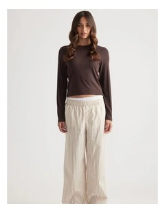 Sleep Woven Wide Leg Pant