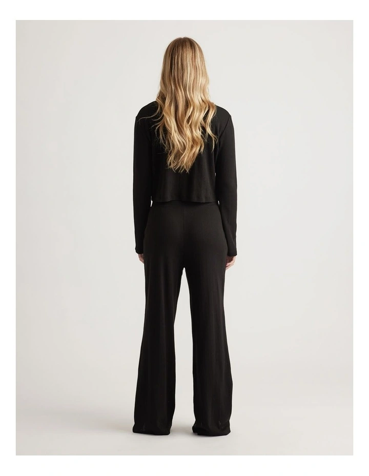 Sleep Pointelle Wide Leg Pant image 2