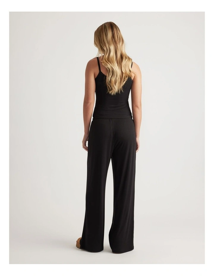 Sleep Ribbed Wide Leg Pants image 2