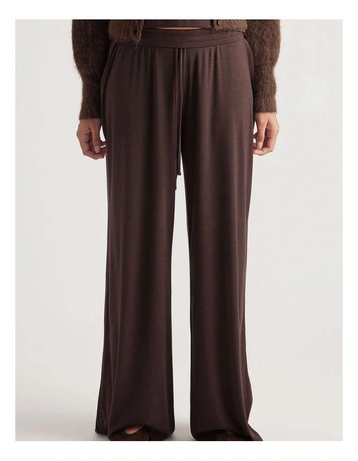 Sleep Ribbed Wide Leg Pants image 3