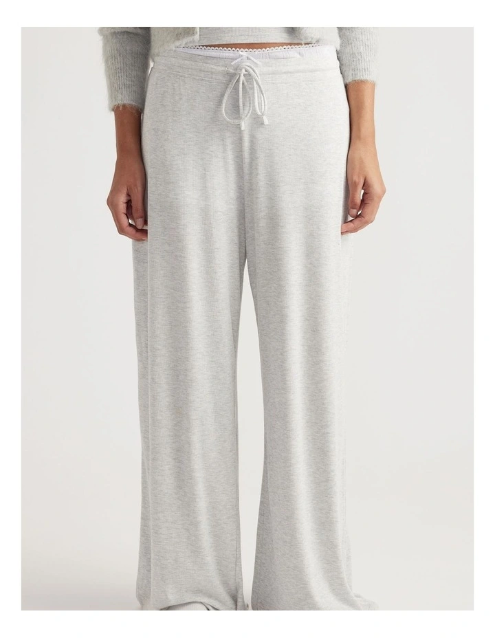 Sleep Ribbed Wide Leg Pants image 3