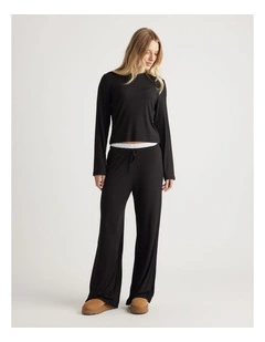 Sleep Long Sleeve Ribbed Top