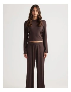 Sleep Long Sleeve Ribbed Top