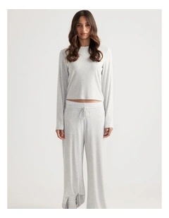Sleep Long Sleeve Ribbed Top