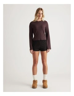 Sleep Long Sleeve Ribbed Top