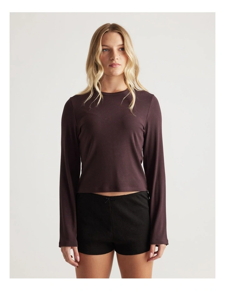 Sleep Long Sleeve Ribbed Top image 3