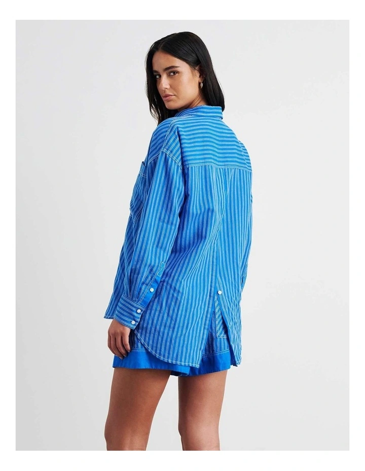 Winona Stripe Shirt in Blue image 5