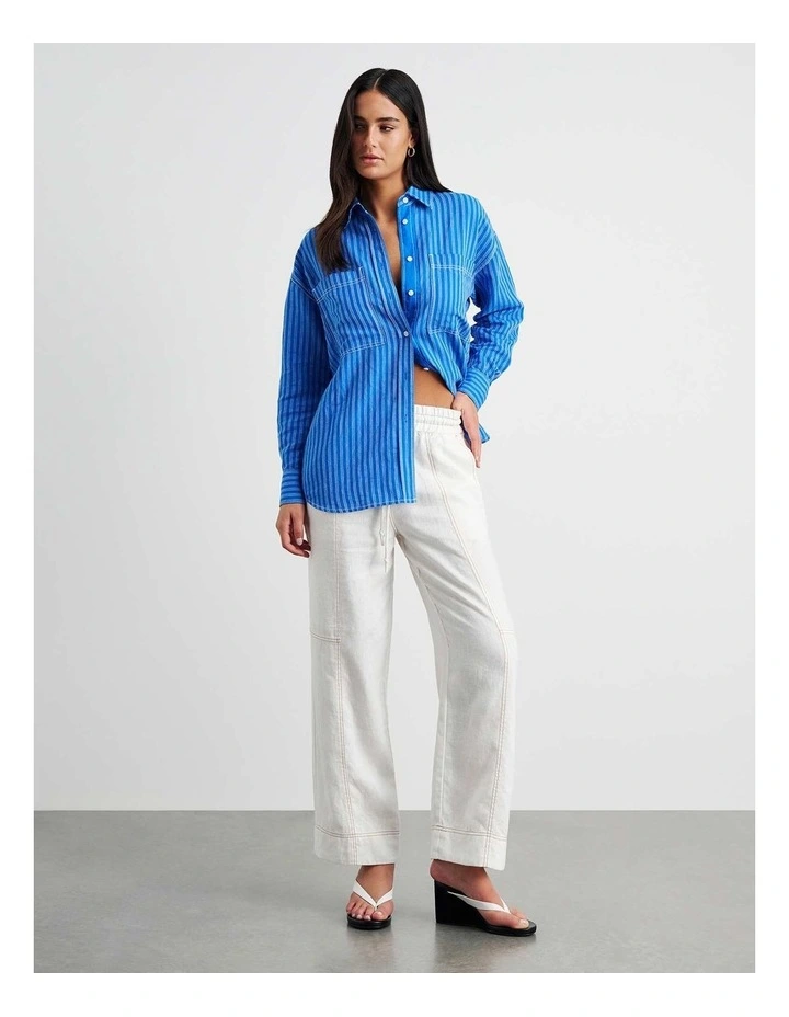 Winona Stripe Shirt in Blue image 6