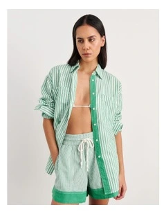 Winona Stripe Shirt in Green