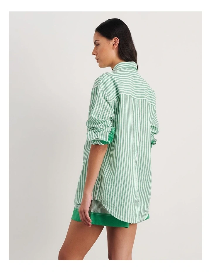 Winona Stripe Shirt in Green image 2