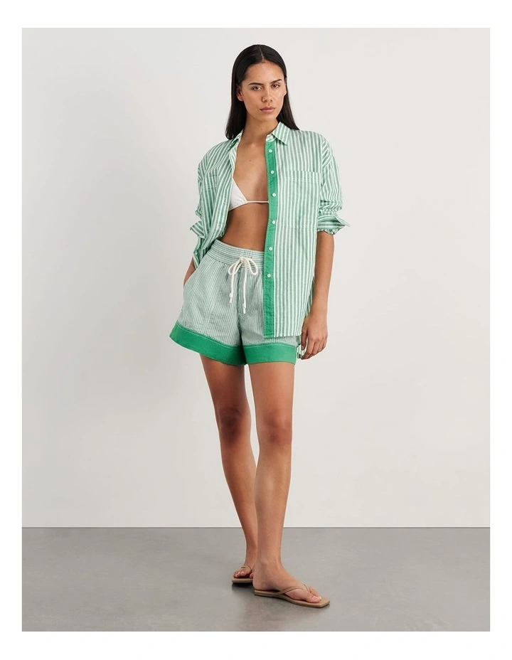 Winona Stripe Shirt in Green image 4