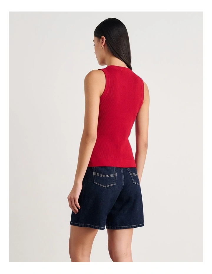 Selene Knit Vest in Red image 2