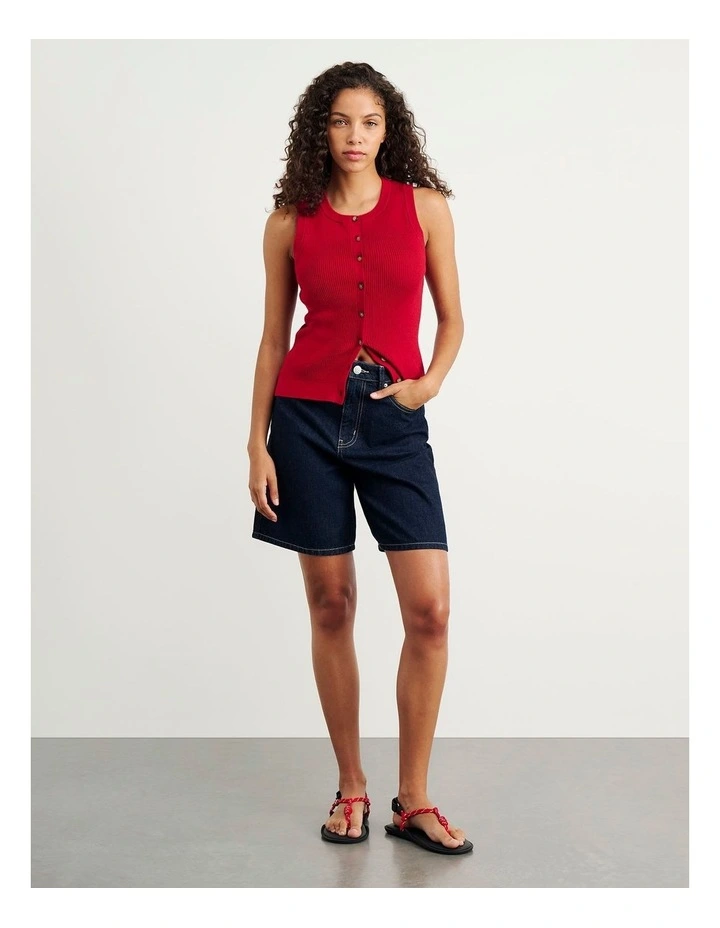 Selene Knit Vest in Red image 3