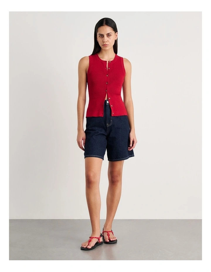 Selene Knit Vest in Red image 4