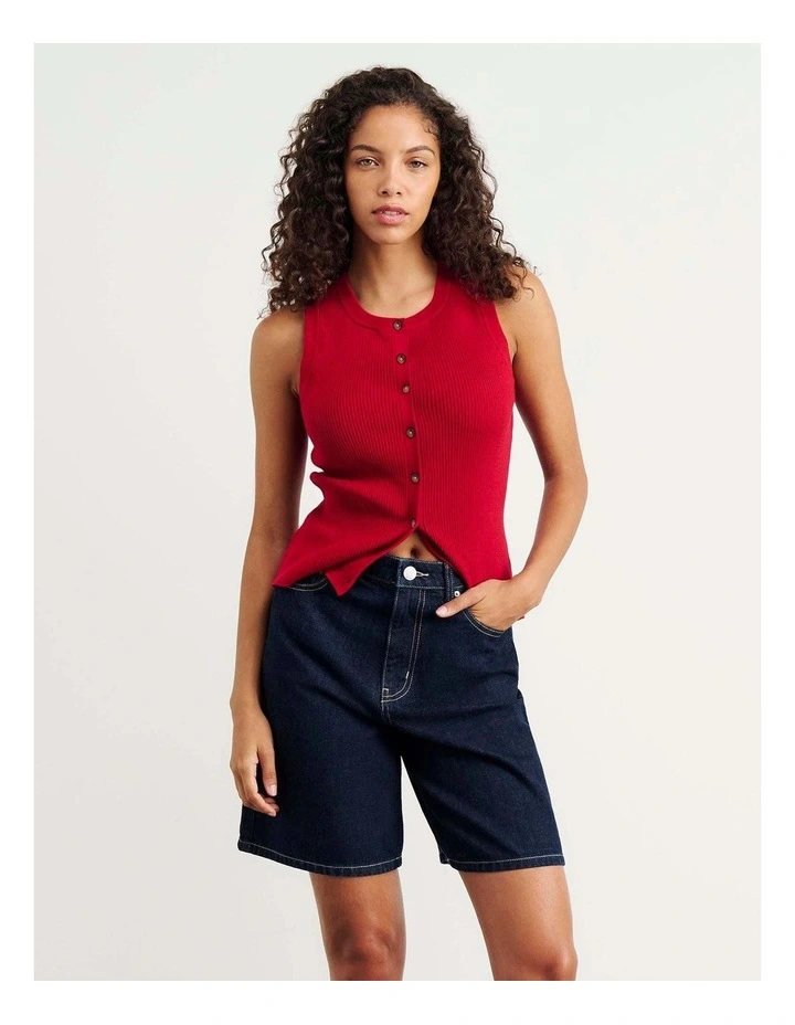Selene Knit Vest in Red image 4