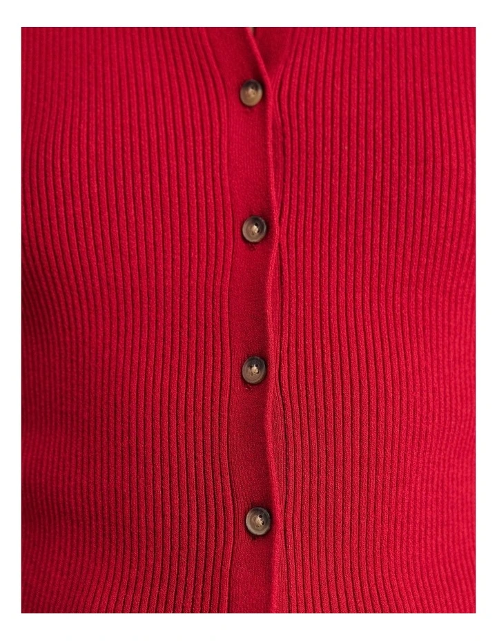 Selene Knit Vest in Red image 6
