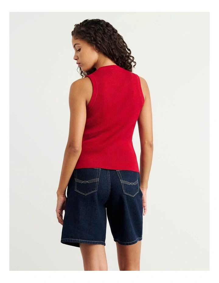Selene Knit Vest in Red image 6