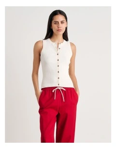 Selene Knit Vest in White