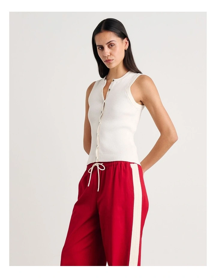 Selene Knit Vest in White image 3